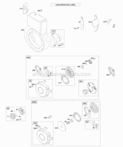 Page C Diagram and Parts List for 19E412-1134-E1  Briggs and Stratton Engine